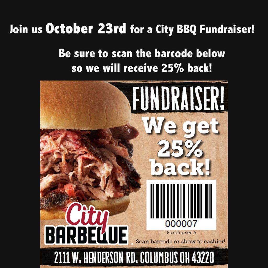 Photo of a bar code to show at City BBQ for a 25% discount